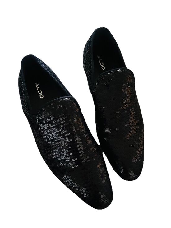 Aldo Black Sequin Michael Jackson Inspo Cosplay Men\'s Slip-On Dress Shoe SZ 8 main image 12